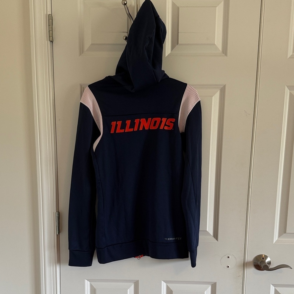 Nike Therma-Fit Illinois Navy Blue Zip-Up Jacket XS - Picture 5 of 8